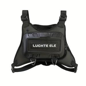 TEMU 2.5L 전술 슬링백, 남성용 퀵 액세스 체스트 리그 (휴대폰 & 장비 정리함 포함), 하드 쉘 EDC 크로스바디 팩 (출퇴근, 여행, 사이클링용) - 블랙