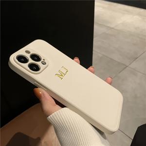 TEMU 아이폰 모델 16, 17 프로 맥스, 17 에어용 맞춤형 폰 케이스, 개인화된 이름이나 이니셜로 DIY 각인된 3D 글자, 고급 인조 가죽으로 제작된 폰 케이스, 폰 커버, 핸디 커버