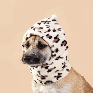 TEMU 조절 가능한 끈이 달린 포근한 니트 강아지 모자 - 대형견에도 적합한 따뜻한 애완동물 모자, 사계절 완벽한 펫 모자