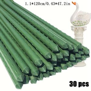 TEMU 30개 heavdy green plant support stakes - 내구성이 뛰어난 플라스틱 및 스테인레스 스틸, 토마토, 오이, 포도에 이상적 - 다용도 채소 및 포도주 성장 지원 - 쉬운 설치, 정원 플랜터 미적 아름다움을 높여줌, 정원 지원 스테이크 | 미적 정원 개선 | 내구성 있는 식물 지원, 식물 지원