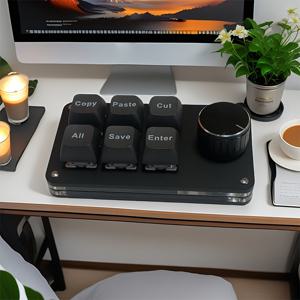 TEMU 미니 프로그래밍 가능한 키보드 | 3/4/6 키 | USB 전원 | 핫 스왑 가능한 기계식 숫자 키보드 | 매크로 프로그래밍 | 다기능 단축 키 | 휴대용 디자인으로 스마트폰 및 태블릿과 같은 장치에서 쉽게 사용할 수 있습니다.