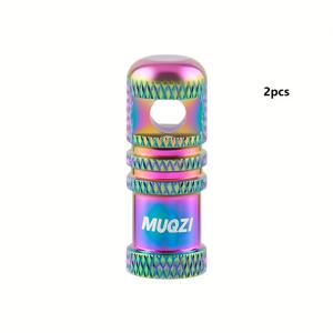 TEMU 2pcs MUQZI 자전거 밸브 캡 제거기 - 알루미늄 합금, 밸브용 먼지 방지 커버, 자전거 타이어 밸브 코어 분해 도구, 배터리 없음