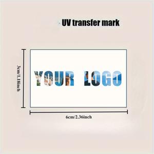 TEMU 100개 직사각형 멀티사이즈 맞춤형 UV 스티커, 블랙 글리터, 개인화 사진 및 텍스트, 자체 접착 PVC, 매트 마감, 유리, 물병, 커피컵용, 러브 테마, 그래픽 패턴, 일회용