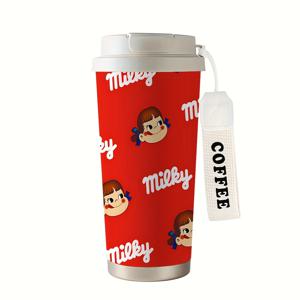 TEMU 1개 18oz 밀키 테마 텀블러 - 누수 방지 스테인리스 여행용 머그컵, 뚜껑 포함, 사무실 및 야외 모험에 적합, 생일 및 휴일에 이상적인 선물