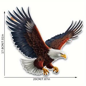 TEMU 차량, 자전거 및 노트북용 이글 스티커 | 튼튼한 PET 소재 제작 | 자동차 페인트와 창문에 어울리는 세련된 대머리 독수리 디자인 | 차량 장식 액세서리