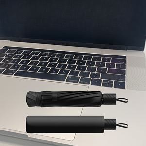 TEMU 초대형 접이식 우산, 12살 강화 역캔버리, 비즈니스 및 레저용 멀티퍼슨 여행 선쉐이드, 블랙 패브릭 수동 오픈, 가벼운 플라스틱 핸들 - 남녀 학생 및 전문가를 위한 스타일리시 디자인