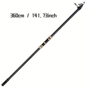 TEMU MINGWO 60KG MAX 드래그 롱 레인지 탄소 섬유 낚시대 - 빠른 액션 경량 3.6m/4.2m/4.5m 염수 및 신수 트롤링 낚시대, 인간적인 핸들, 블랙 & 골든 액센트, 바이트 낚시용, , 부활절, 어머니의 날 선물, 염수 낚시 장비, 세련된 디자인, 내구성 있는 구조