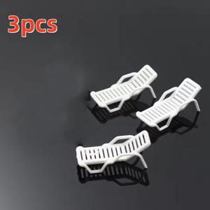 TEMU 3pcs 세부적인 흰색 미니어처 플라스틱 공원 벤치 모델 - 페어리 하우스, 정원, 해변 및 모델 철도에 적합한 내구성 있는 플라스틱 | 벤치 좌석 및 경관 디자인을 보여주기 위한 이상적인 모델, 미니어처 모델, 페어리 하우스 장식, 현실적인 디자인