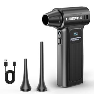 TEMU NOPNOG M9 140,000 RPM 4단 조절 터보팬 블로워 (3개의 노즐 포함) - 강력한 무선/USB-C 충전, 18650 리튬 배터리, 36V 호환, 차량 냉각, 눈 제거, 먼지 제거, 가정 및 야외 사용, 눈 블로워, 고속 블로워, 초강력송풍기, 리튬배터리송풍기