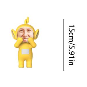 TEMU 맞춤형 사진 얼굴 베개 - 감정 표현 눈과 미소가 있는 애니메이션 스타일 선물, 크리스마스, 할로윈, 추수감사절을 위한 독특한 휴일 선물 (노랑 & 멀티컬러), 아버지의 날, 어머니의 날, 발렌타인데이, 생일, 기념일, 부활절, 만우절, 카니발, 이드 알피트르, 국경일에 어울리는 재미있는 디자인