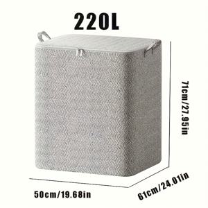 TEMU 대형 220L(반 110L) 잠금 뚜껑이 있는 헤비듀티 비직물 보관함 - 공간 절약형 침대 밑, 옷장, 기숙사 정리용 바구니, 침구류, 계절 장식용 - 내구성 있는 직사각형 디자인, 집, 이사 및 침대 밑 수납, 더러운 옷 바구니, 세탁 바구니, 장난감 정리함, 옷 정리함, 침대 밑 수납, 보관 상자, 보관 가방