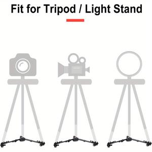 TEMU 1개 VX-600 알루미늄 합금 삼각대, 돌리 휠, 조절 가능한 다리 마운트, 캐논 니콘 소니 DSLR 카메라 및 캠코더와 호환, 사진 및 비디오용 다용도 삼각대 마운트 | 매끄러운 메탈릭 마감 | 내구성 있는 구조