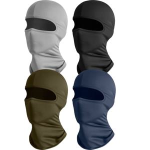 TEMU 남성 여성용 4개 세트 발라클라바, 흡습 방지 스키 마스크, 사이클링, ATV, 러닝용 다기능 스카프 모자, 개별 포장, 고민 없이 선물로 주는 휴일 선물