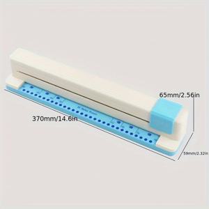 TEMU Letong 30 구멍 흰색 종이 펀치 - 수동 DIY A4 펀치 머신, 꽃무늬 디자인으로 사무용품, 전기 필요 없음, 사무용품 펀치 머신 | 장식 종이 펀치 | 수동 작동|A4용지