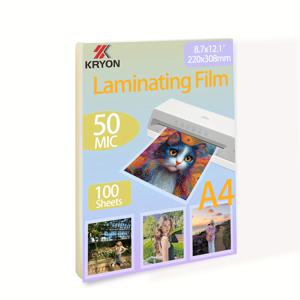 TEMU 100팩 A4 라미네이팅 시트 8.7x12.1인치 열전사 라미네이션 파우치, 50마이크 두께