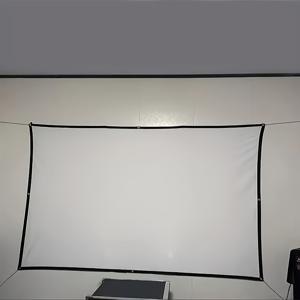 TEMU 60인치 HD 프로젝터 스크린 - 접이식 주름 방지 휴대용 무공극 표면, 16:9 와이드스크린 비율 & 풀 HD 선명도, 실내/야외 홈시어터, 파티, 사무실 프레젠테이션용 - 가볍고 간편 설치 (배터리/전자 부품 미포함)