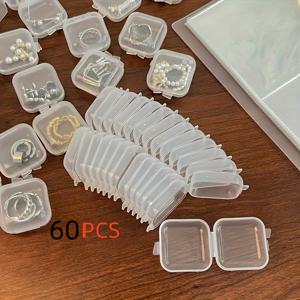 TEMU 25/40/60개 주얼리 보관함 세트 - 뚜껑이 있는 우아한 투명 미니 케이스, 귀걸이, 메이크업, 비즈 & 약을 위한 쌓을 수 있는 공간 절약형 정리함 - 내구성이 뛰어난 플라스틱, 주얼리 박스, 주얼리 정리함 보관, 주얼리 정리함, 귀걸이 보관함, 악세사리함, 보석상자, 악세사리보관함, 반지 케이스, 악세사리 보관함, 보물상자, 주얼리케이스
