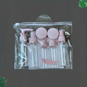 TEMU 10개 팩 플라스틱 여행 세면도구 병 세트 - 누출 방지, 재충전 가능, 무향 향료 용기 샴푸, 컨디셔너 등 - 휴대용 샘플 팩 여행 필수품