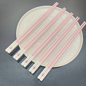 TEMU 5개 세트 하트 모양 핑크 젓가락 - 로맨틱 러브 디자인 식기, 24cm, 식기세척기 사용 가능, 발렌타인데이, 결혼식 및 기념일 선물로 완벽함, 크리스마스에도 최고