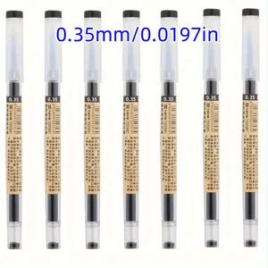 TEMU 7팩 일본식 고급 젤 펜, 0.35/0.5mm 빠른 건조 중성 잉크, 플라스틱 소재, 학교 및 사무용 적합, 부드러운 필기 - 검정, 파랑, 빨강 잉크 용품