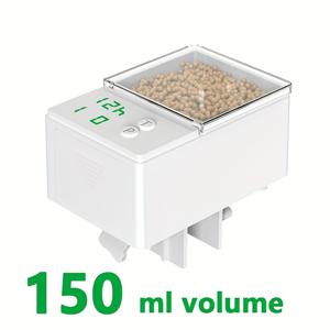 TEMU SHYFISH 스마트 자동 어항 사료 급여기 - 500ml/150ml 대용량, 7일 프로그래밍 가능, 정밀 포션 제어 (AA 배터리 1년 내구), 민물/해수 어항용, 어류 및 어린 물고기, 모던 화이트 디자인, 쉬운 설치, 플레이크, 펠릿, 태블릿, 웨이퍼 호환, 24시간/7일 타이머, 내구성 ABS 케이스