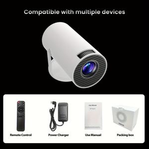 TEMU HY300X PLUS 비디오 프로젝터, USB/AV/SD/노트북 호환, 침실 영화 감상, 게임 엔터테인먼트, 회의실/학교 발표, 가족 모임에 적합, 학교 발표 도구, 홈 시어터 프로젝터, 공간 절약형 설치, 세련된 디자인, 고급 제작 품질, 에너지 효율적 프로젝터, AV 호환, 노트북 프로젝터, 비즈니스 전문가, 영화 애호가용