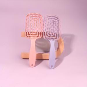 TEMU 2개 대형 커브드 리브 빗, 고스컬 탑 플러피 빗, 가정용 마사지 빗, 젖은 머리/건조한 머리 모두 사용 가능, 모든 헤어 타입에 적합, 보관 구멍이 있는 휴대용 외출용 헤어 빗 - 어버이날 선물