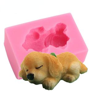 TEMU 1pc 실리콘 성형 3D 귀여운 개 모양 DIY 베이킹 퐁당 케이크 장식 도구 젤리 캔디 초콜릿 성형