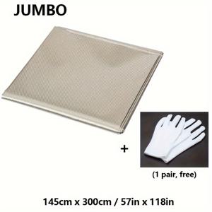 TEMU 1개 대형 EMI 차단 패브릭 구리-니켈 천, EMF 차단, RFID 차단, 휴대폰 신호 차단 및 전자레인지 차단 - 보호 커튼, 침구, 가방, 케이지 제작에 이상적, 내구성 있는 차폐 재료,손세탁만 가능,프라이버시 중시 사용자|전자레인지