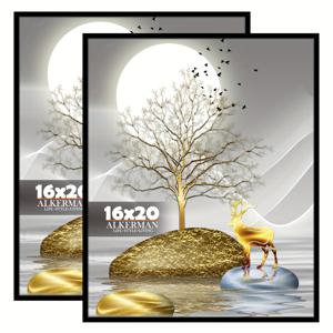 TEMU 2PCS 클래식 스타일 블랙 액자, 수직 장방형 벽걸이 포스터 프레임, 사진, 프린트, 포스터 및 벽화에 적합 - 다양한 크기 제공