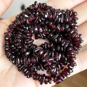 TEMU JILKOL 천연 레드 가넷 스톤 비즈 - 5-8mm & 3-5mm 불규칙 칩, 진보라색 루스 스페이서 비즈 DIY 주얼리 만들기용, 팔찌, 귀걸이, 목걸이 (16인치 스트랜드), 핸드메이드 액세서리, 우아한 비즈워크, 광택 마감