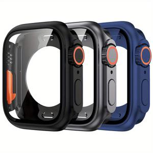 TEMU 3개 iWatch 보호 케이스 - 충격 방지, 스크래치 방지 및 울트라 클리어 디자인, 시리즈 S10/9/8/7/6/5/4, SE 2, 46mm, , 45mm, 41mm, 44mm, 40mm - 블랙