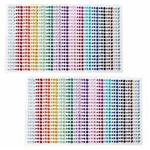 TEMU 1800/900개 자체 접착형 라인스톤 스티커, 3/4/5mm, 15가지 색상, 길쭉한 모양, 할로윈, 크리스마스, 몸, 손톱, 메이크업, 카니발 DIY 공예 장식