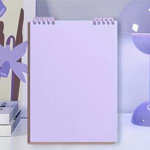 TEMU 아카데믹 스텝 A5 스파이럴 노트북 - 120페이지(60장), 두꺼운 종이, 대학 및 사무실용 내구성 있는 하드커버 디자인 - 파스텔 컬러, 메탈 링 바인딩, 필기 및 정리용, 대학 학술 저널, 세련된 외관