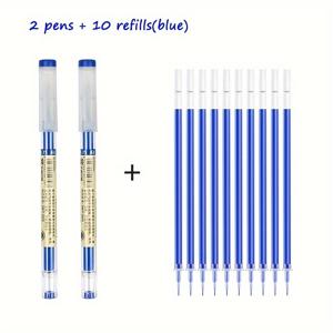 TEMU 0.35mm 젤 펜 세트, 네델 팁 젤 펜, 검정 파란 빨간 잉크, 부드러운 쓰기, 누출 없음, 대용량 사무실 펜, 학생 공부, 쓰기, 시험 펜