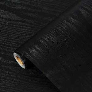 TEMU 목재 무늬 벽지, 검은색 접착식 벽지, 두꺼운 질감의 캐비닛 카운터탑 장식용 나무 접착 페이퍼, 자체 접착|시트지