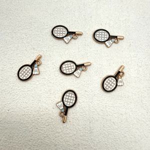 TEMU 6개 아연 합금 배드민턴 펜던트 - DIY 주얼리 만들기에 완벽, 귀걸이, 목걸이, 가방 및 열쇠고리 액세서리에 이상적, 내구성 있는 메탈릭 마감, 다용도 펜던트|배드민턴 테마|내구성 있는 메탈 펜던트, 배드민턴 액세서리, 테니 키체인, 테니 키링, 주얼리 만들기 용품, 참, 주얼리/팔찌용, 핀, 주얼리 만들기 액세서리, 펜던트 제작용