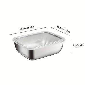 TEMU 스테인리스 스틸 식품 보관 용기 5pcs, 밀폐 신선 보관 박스 – 피크닉, 식사 준비, 냉장고 정리 및 주방 필수품 – 전기 불필요, 직접 접촉 안전, 피크닉 보관함,밀폐 뚜껑,컴팩트 디자인,고품질 강철,주방 정리용품,식사 준비자들