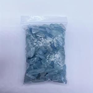 TEMU YOUNAIERZX 천연 아쿠아마린 칩 50g - 광택 있는 석영 돌, 비정형 모양의 반투명에서 불투명한 연청색 보석, 수족관 및 홈 데코용 균일 크기 자갈, DIY 프로젝트용