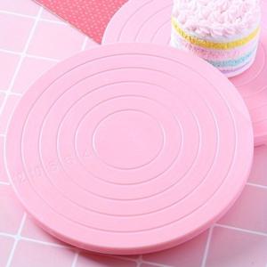 TEMU 1pc, 회전하는 케이크 턴테이블 (5.5 ''), 360도 회전하는 케이크 로터리 테이블 미니 플라스틱 파운던트 케이크 턴테이블 회전 플랫폼 라운드 쿠키 스탠드 회전 홈 주방 액세서리 케이크 베이킹 도구, 홈 주방 아이템