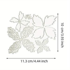 TEMU 크리스마스를 위한 3D 손으로 만든 꽃 스크랩북 다이 컷 엠보싱 칼 모양, 선물 포장 감사 인사 카드 배경 제작을 위한 금형, 크리스마스 DIY 재료 1개