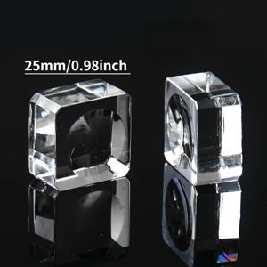 TEMU 2 PCS 25mm 투명 볼 스탠드 디스플레이 거치대 큐브 스퀘어 유리 예술 공예 종이 웨이트 디스플레이 스탠드 지지대 선물 홈 데코 - 장식 예술, 유리 재질, 로맨틱 테마, 전기 불필요