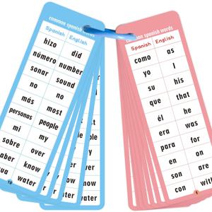TEMU 1000개의 일반적인 스페인어 단어와 일반적인 영어 단어 플래시카드, 초보자를 위한 기본 스페인어 단어. 가장 흔히 사용되는 1000개의 스페인어 단어 카드