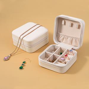 TEMU 1pc 휴대용 보석 보관함, 여행 귀걸이 목걸이 반지 케이스, 간단한 보석 정리함 , 보석 상자