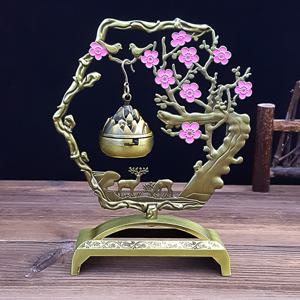 TEMU 1개 크리스마스 사슴과 매화 향로, 명상용 선물, 젠 시트잉, 요가, 야외 스파 공예 장식품, 홈 데코, 봄날 어머니의 날 선물, 출산 티하우스 액세서리, 테이블탑 아티잔 아이템, 사진 소품
