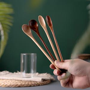 TEMU 4개 작은 나무 숟가락, 커피 숟가락, 캔 차 숟가락, 나무 티스푼, 시음 숟가락 세트, 티스푼 미니 믹싱 숟가락, 꿀 숟가락, 작은 믹싱 숟가락, 디저트 테이블 믹싱 숟가락, 최고의 휴일 선물, 결혼 선물 바구니에 적합