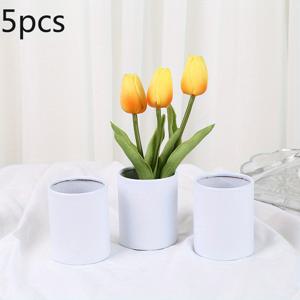TEMU 5개 세트 휴대용 라운드 장미 부케 버킷 박스 웨딩 파티 테이블 장식 DIY 선물 포장 꽃꽂이 소형 종이 튜브 미니 부케 만들기