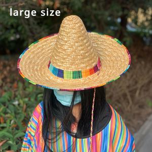 TEMU 1개 멕시칸 스트로햇, 뾰족모자, 2가지 사이즈 옵션, 썬햇, 파티 볼햇, 사진 촬영 소품 모자