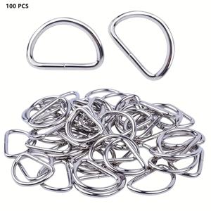 TEMU 50/100개 D링 메탈 버클, 열쇠고리, 애완동물 목걸이, 액세서리, 선물, DIY 파티 장식, 상자 및 가방용|키링|키링부자재
