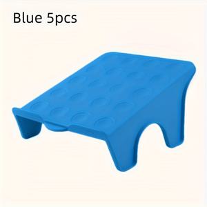 TEMU 5pcs 공간 절약형 접이식 신발 선반, 홈 및 침실용 이중층 플라스틱 정리함 - 바닥에 서서, 다색 (분홍색, 흰색, 밝은 파란색, 녹색, 어두운 녹색) - 운동화 및 캐주얼 신발에 이상적, 거실용 신발 보관 정리함